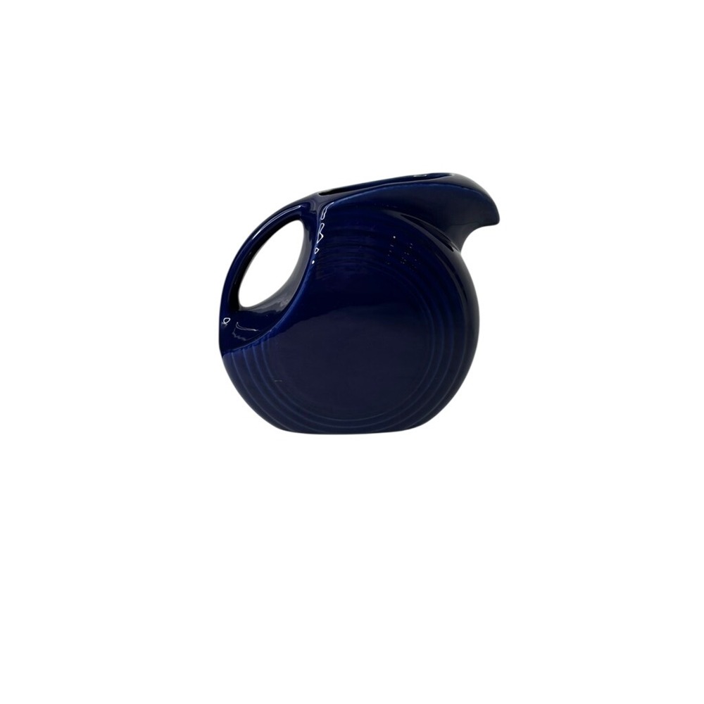 Fiesta Disk Pitcher Large Cobalt Blue Excellent Art Deco Concentric Rings